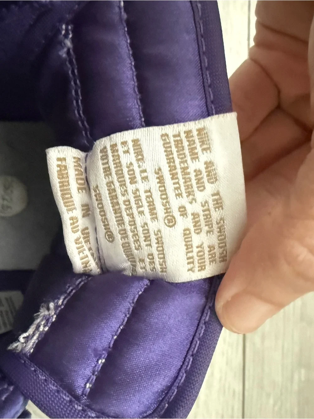 Nike Purple and White High-Top Sneakers